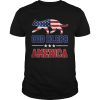 Cat God Bless America Flag shirt