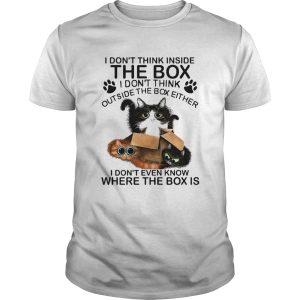 Cat I Dont Think Inside The Box I Dont Think Outside The Box Either shirt