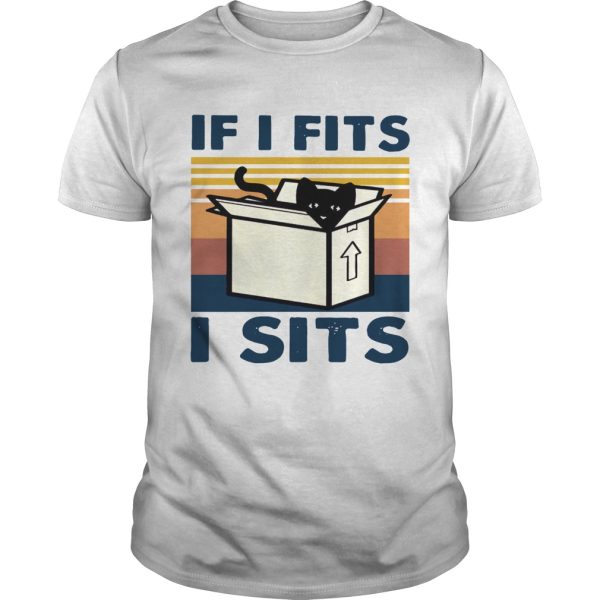 Cat In Box If I Fits I Sits Vintage shirt