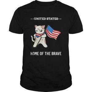 Cat United States Home Of The Brave shirt