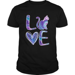 Cat love heart shirt