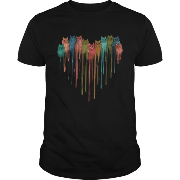 Cats Heart Watercolor shirt