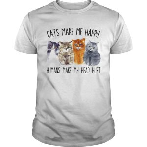 Cats Make Me Happy Humans Make My Head Hurt shirt 2