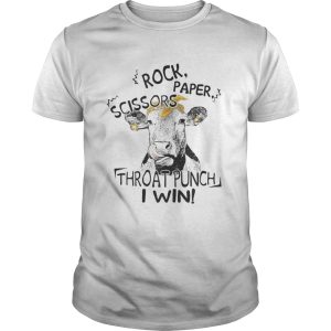 Cattle Rock paper scissors throat punch I win shirt