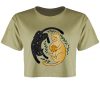 Celestial Kittens Sage Green Boxy Crop Top