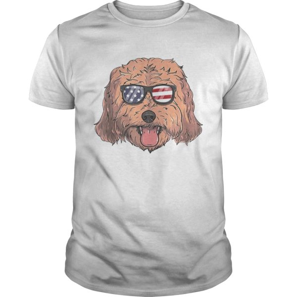 Cockapoo Dog Patriotic USA 4th of July American shirt