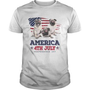 Cool Pug America 4th July Independence Day T-shirt