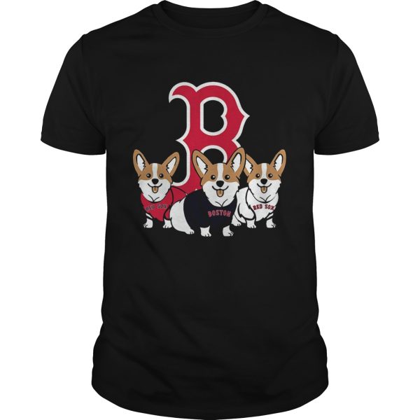 Corgi Boston Red Sox shirt