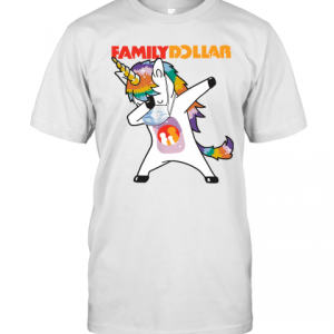 Dabbing Unicorn Mask Family Dollar Logo Coronavirus T-Shirt