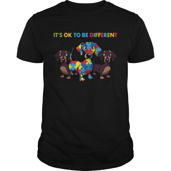 Dachshund Autism Its Ok To Be Different shirt