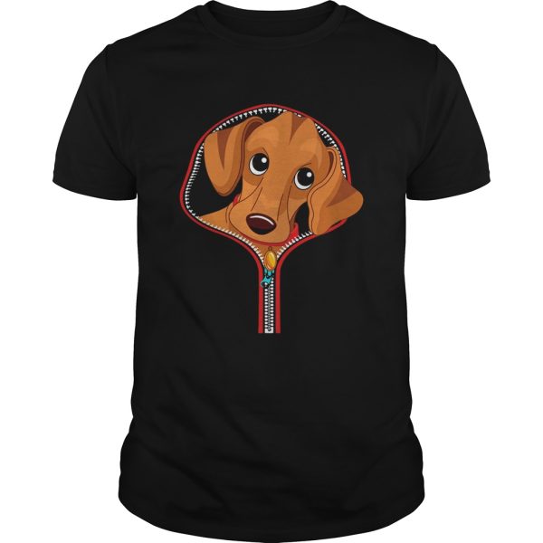 Dachshund Out Of A Zipper shirt