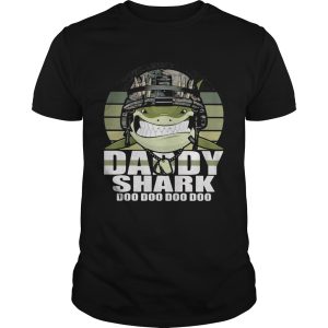 Daddy shark doo doo doo doo vintage retro shirt