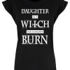 Daughter Of A Witch You Couldn’t Burn Ladies Premium Black T-Shirt