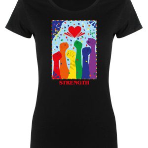 Deadly Tarot Pride Strength Ladies Black Merch T Shirt 1