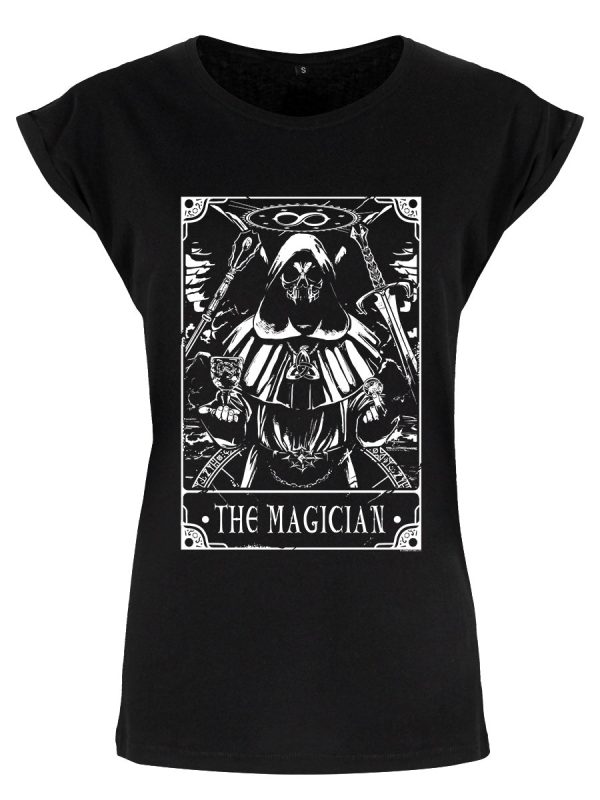Deadly Tarot – The Magician Ladies Premium Black T-Shirt