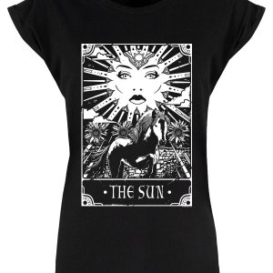 Deadly Tarot The Sun Ladies Premium Black T Shirt 1