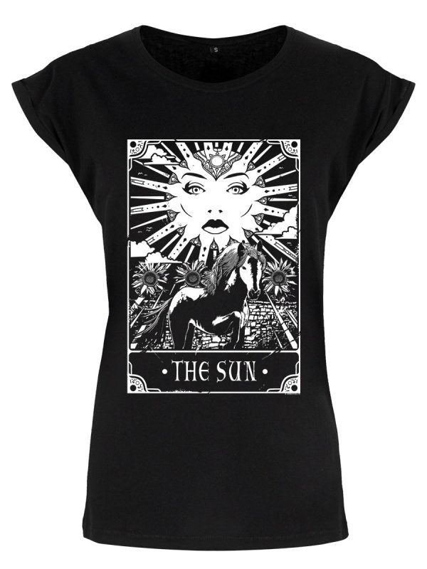 Deadly Tarot – The Sun Ladies Premium Black T-Shirt