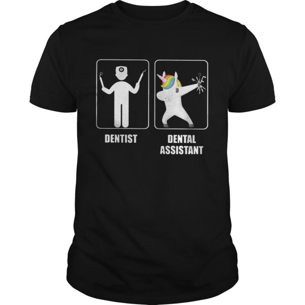 Dentist Unicorn Dabbing Dental Assistant Shirt