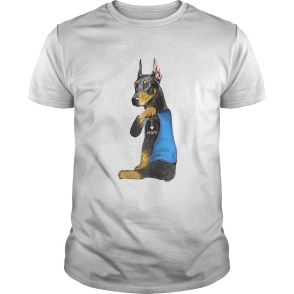 Doberman Tattoos I Love MOM Sitting Funny Gift Mothers Day 2020 shirt