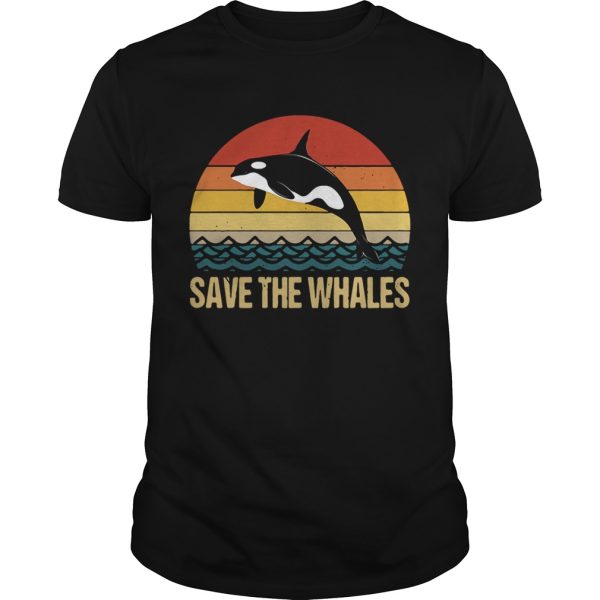 Dolphin save the Whales sunset shirt