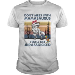 Dont Mess With Mamasaurus Youll Get Jurasskicked Autism Vintage shirt