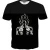 Dragon Ball Goku Shouting Out Loud Vector Art Black T-Shirt