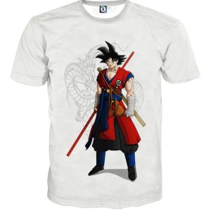 Dragon Ball Z Cool Adult Goku Fighter Attire Shenron T-Shirt