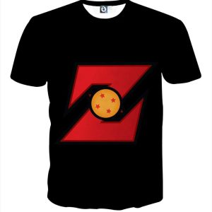 Dragon Ball Z Logo Four Star Dragon Ball Cool Design T-Shirt