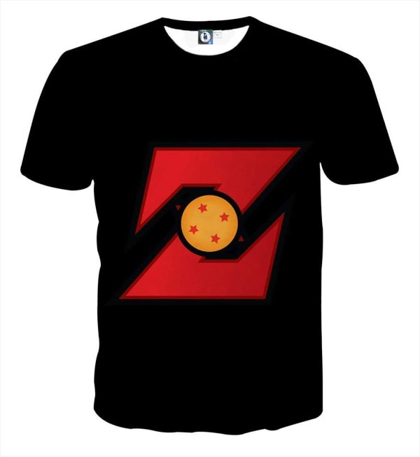 Dragon Ball Z Logo Four Star Dragon Ball Cool Design T-Shirt