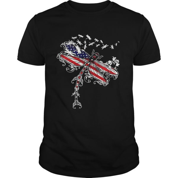 Dragonfly 4th of July independence day shirt