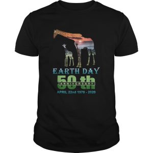 Earth Day 50th Anniversary Giraffe Silhouette Giraffe shirt