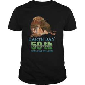 Earth Day 50th Anniversary Lion Silhouette Lion shirt