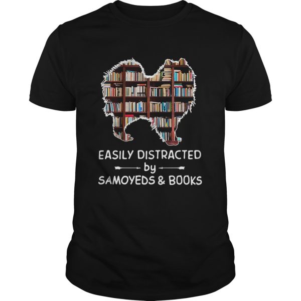 Easily Distracted By Samoyeds And Books Crewneck shirt