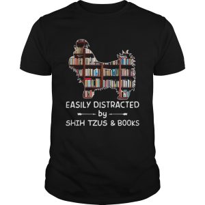 Easily Distracted By Shih Tzus And Books Crewneck shirt