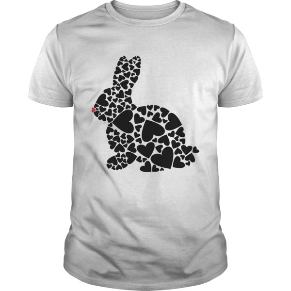 Easter Bunny Made of Hearts I Love Easter Cute shirt