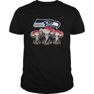 Elephant Santa Seattle Seahawks shirt