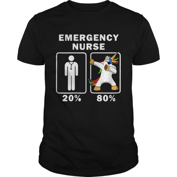 Emergency Nurse Unicorn Dabbing 20 80 shirt