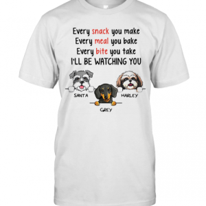 Every Snack You Make I’Ll Be Watching You Santa Grey Harley T-Shirt