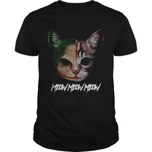 Face of Joker cat meow meow meow shirt