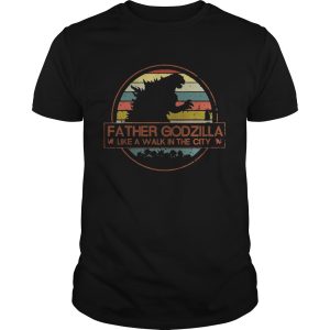 Father Godzilla like a walk in the city vintage shirt