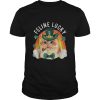 Feline Lucky St Patricks Day Funny Leprechaun Cat Rainbow shirt
