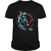 Fire dragon and ice dragon battle shirt