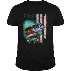 Fishing US Flag TShirt