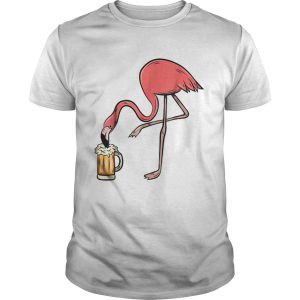 Flamingo Drinking BeerPink Flamingo shirt
