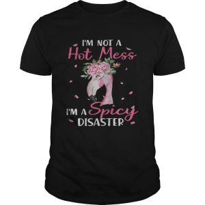 Flamingo I’m not a hot mess I’m a spicy disaster shirt