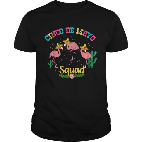 Flamingo Squad Cinco De Mayo Sombrero Mexican shirt