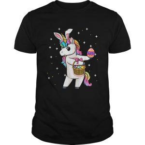 Flossing Unicorn Bunny Eggs Costume Easter Day Girls shirt