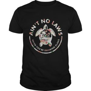 Flower Turtle Aint No Laws When Youre Drinking Claws shirt