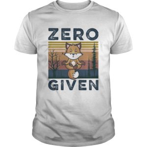 Fox yoga zero given vintage retro shirt