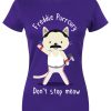 Freddie Purrcury Ladies Purple T-Shirt